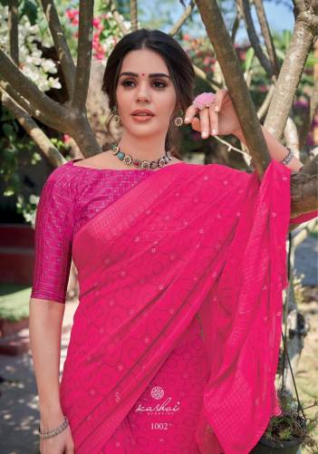 Veda By Kashvi Creation Fancy Georgette Saree Collection